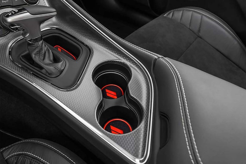 Anti-dust Mats for Challenger Accessories 2015-2023 Custom Interior Cup Holder Inserts Door Pocket Center Console Liners (Red, 11pcs/kit)